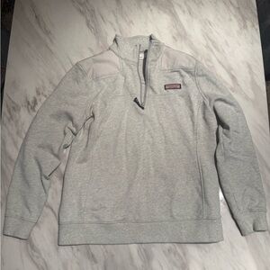 Vineyard Vines Men's 1/4 Zip Gray Mock Neck Pullover Sweater Small